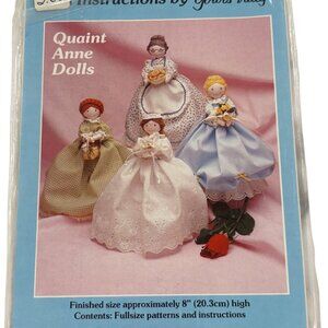 Quaint Anne Dolls Sewing Pattern Instructions By Yours Truly Approx. 8" High Ful